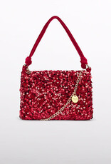 Abel & Lula Red Sequiin Velvet Party Bag