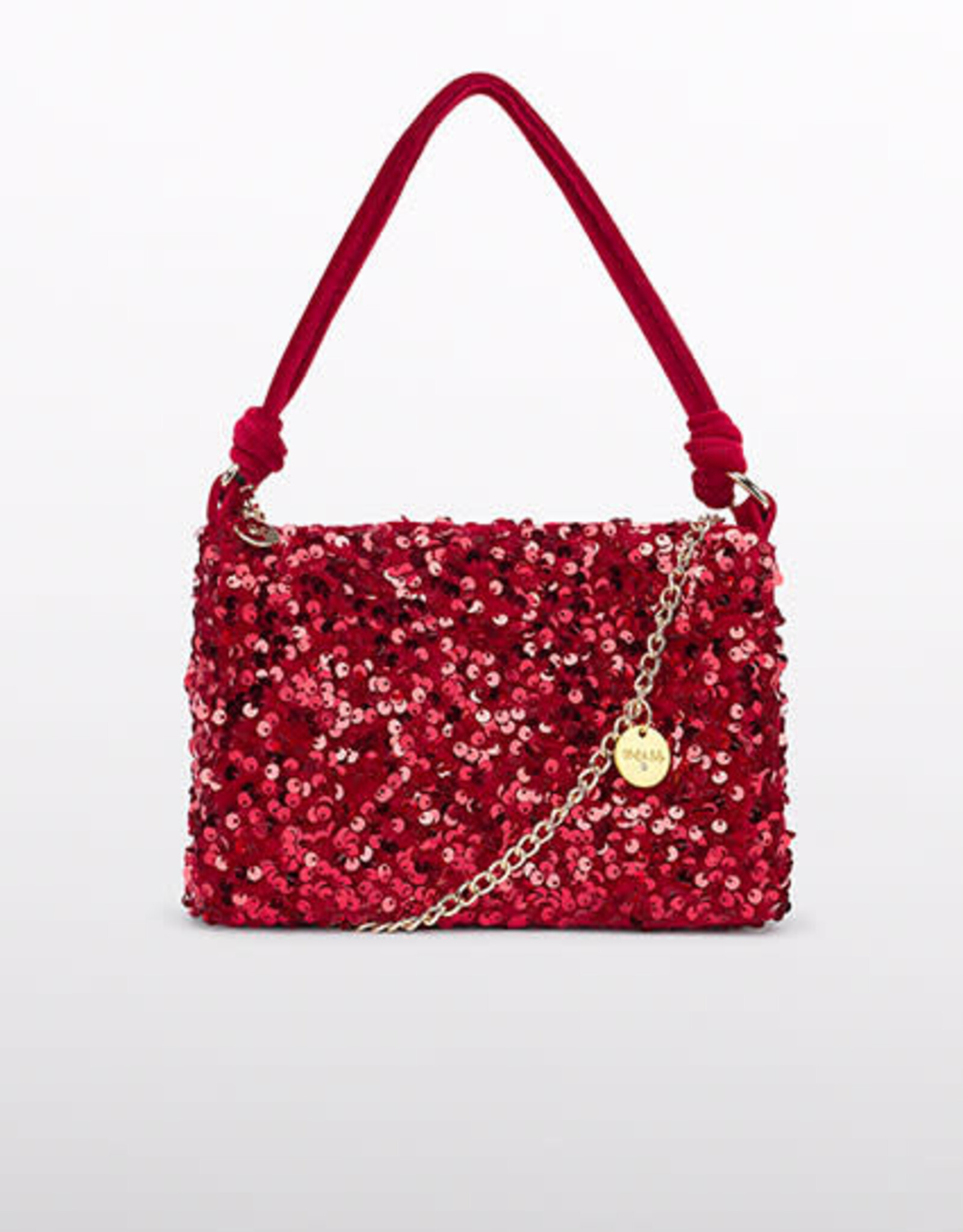 Abel & Lula Red Sequiin Velvet Party Bag