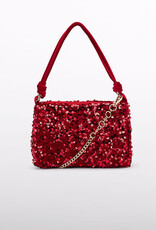 Abel & Lula Red Sequiin Velvet Party Bag