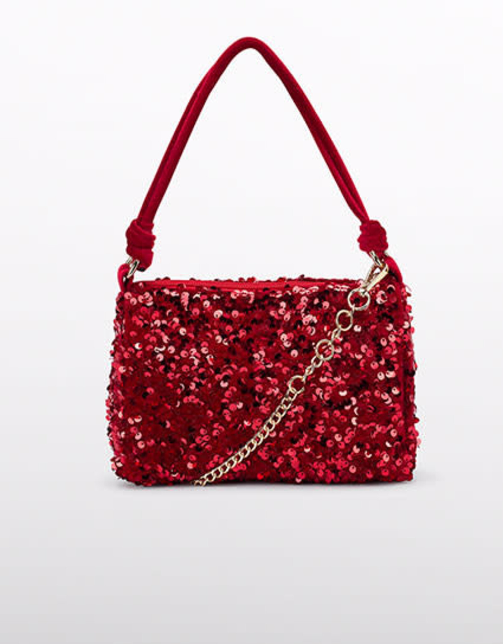 Abel & Lula Red Sequiin Velvet Party Bag
