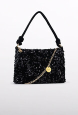 Abel & Lula Black Sequiin Velvet Party Bag