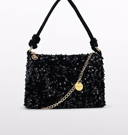 Abel & Lula Black Sequiin Velvet Party Bag