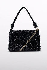 Abel & Lula Black Sequiin Velvet Party Bag