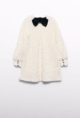 Abel & Lula Cream Sequien Velvet Dress