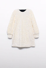 Abel & Lula Cream Sequien Velvet Dress