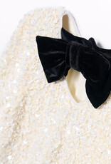 Abel & Lula Cream Sequien Velvet Dress