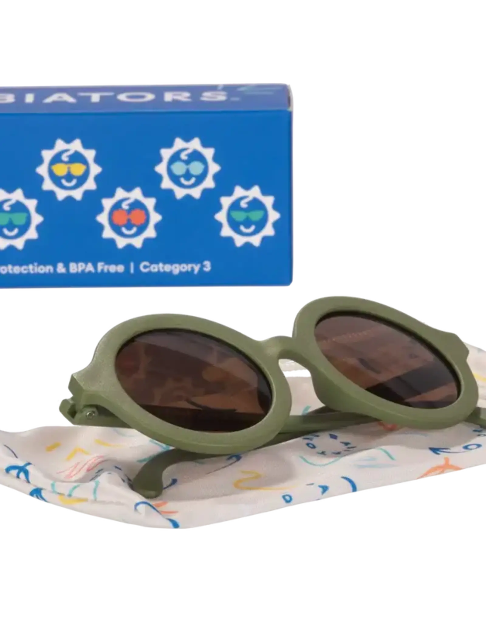 Babiators Original Round:  Wild Moss Amber Lenses