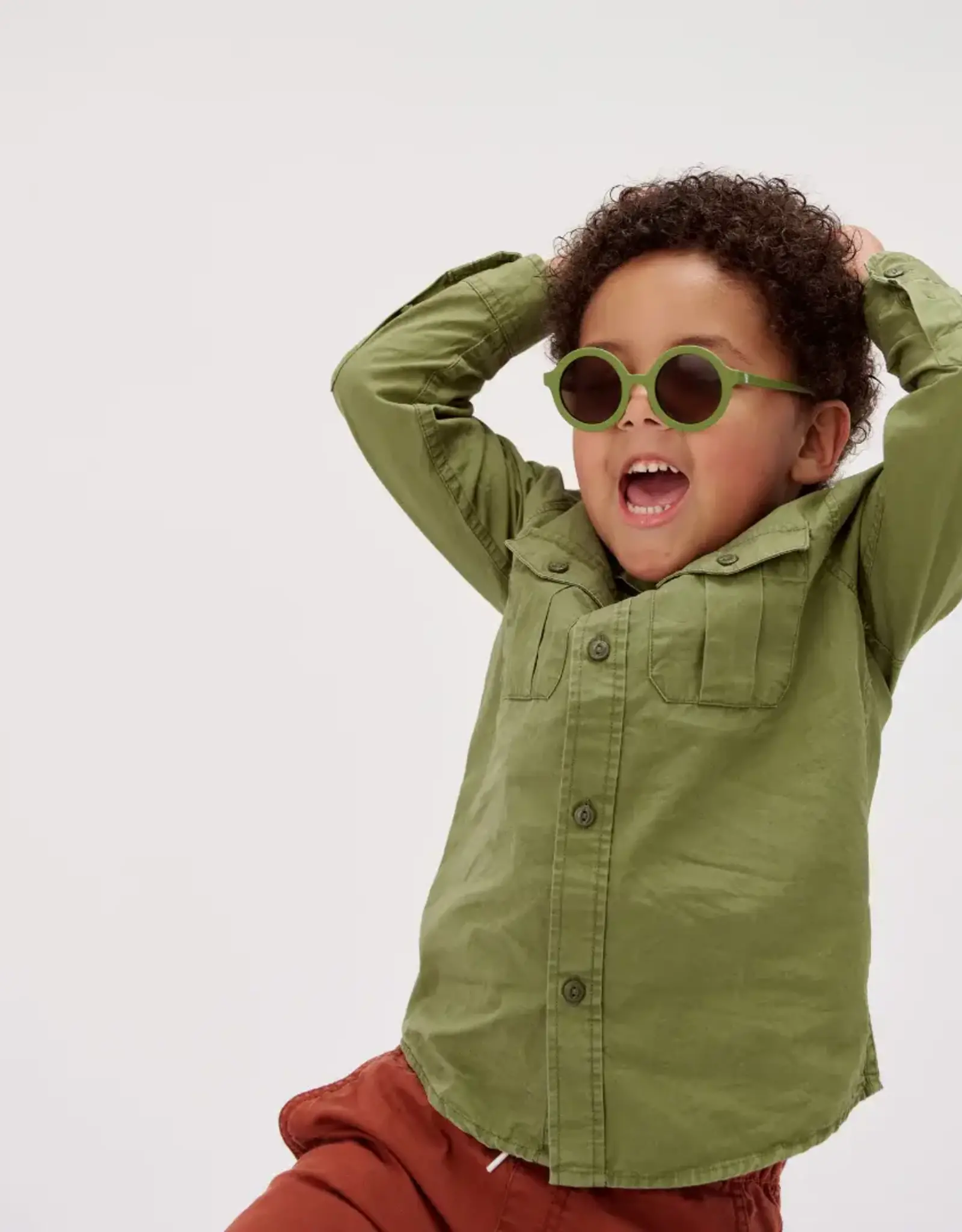Babiators Original Round:  Wild Moss Amber Lenses