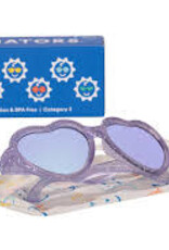 Babiators Original Hearts:  Lavender Shimmer Purple Mirrored Lenses