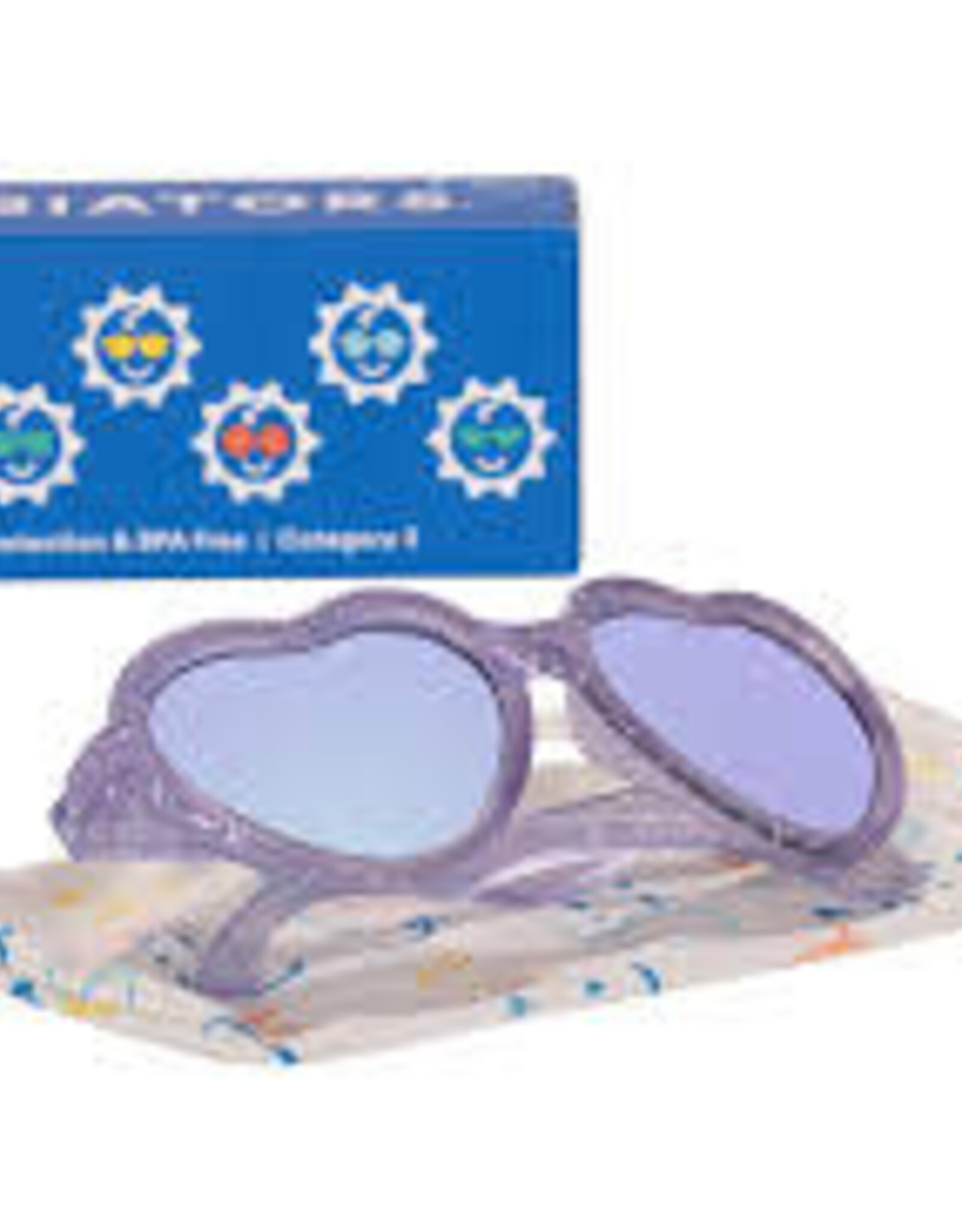 Babiators Original Hearts:  Lavender Shimmer Purple Mirrored Lenses
