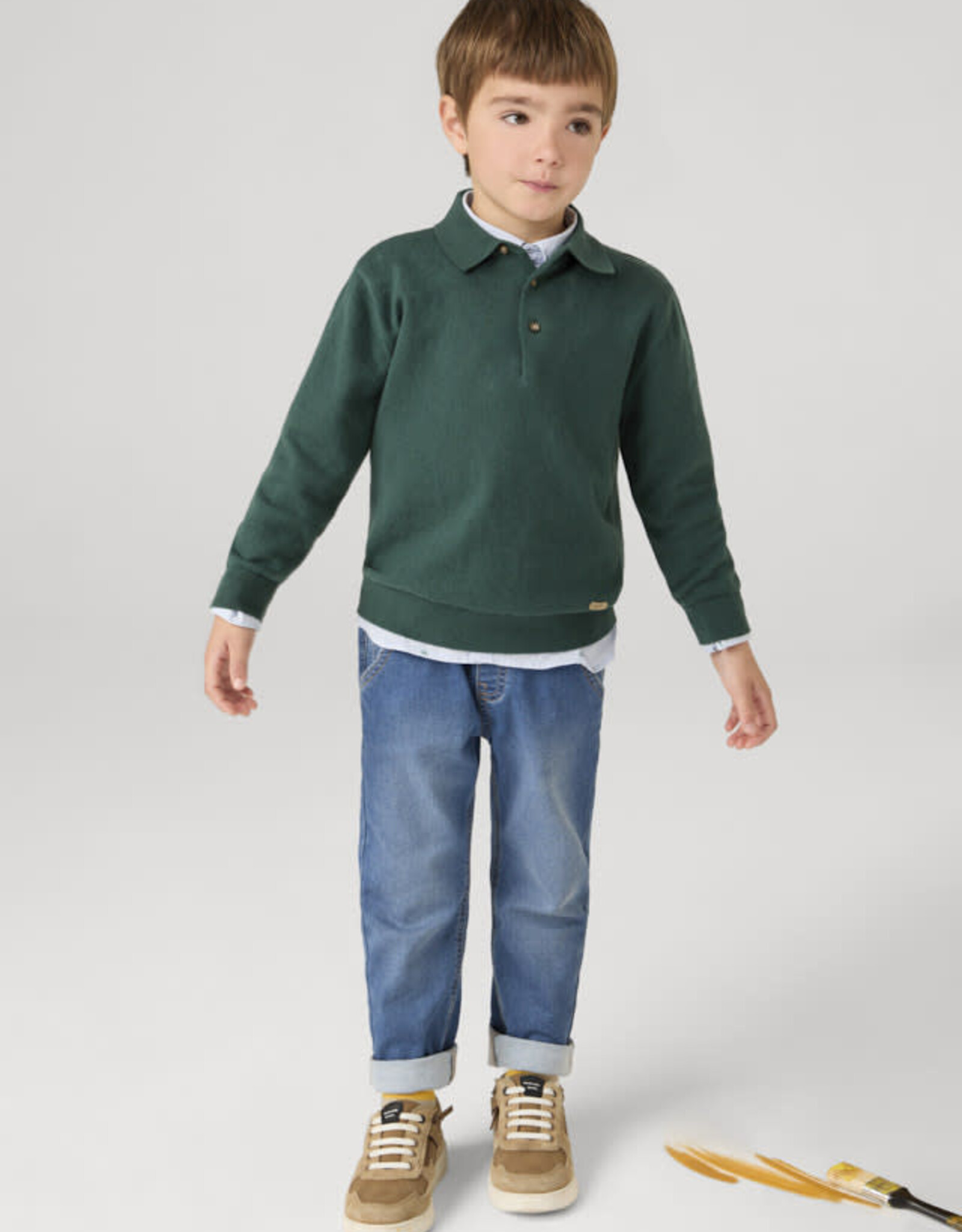 Mayoral Boys Medium Wash Soft Denim Joggers