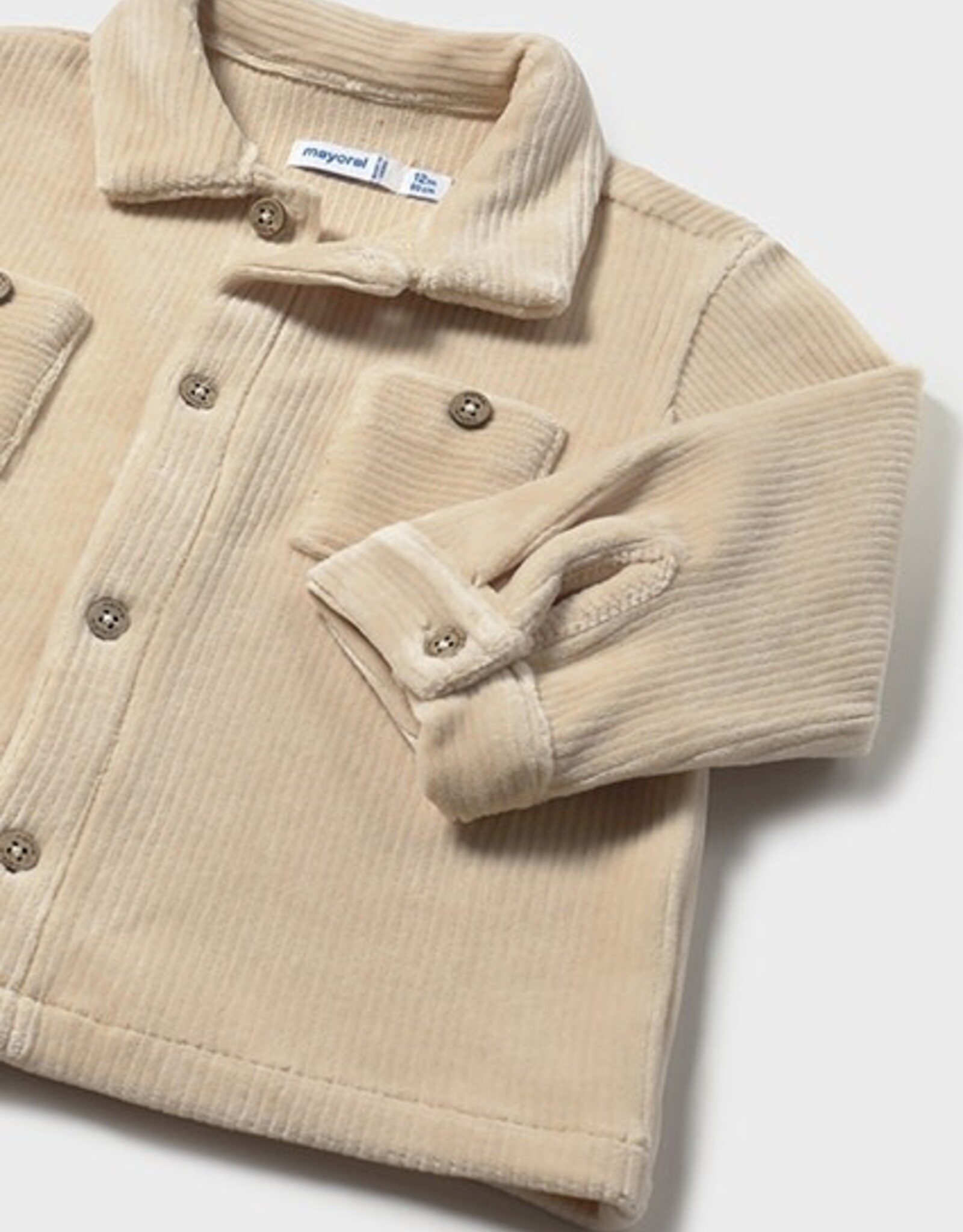 Mayoral Cereal Tan Knit Overshirt