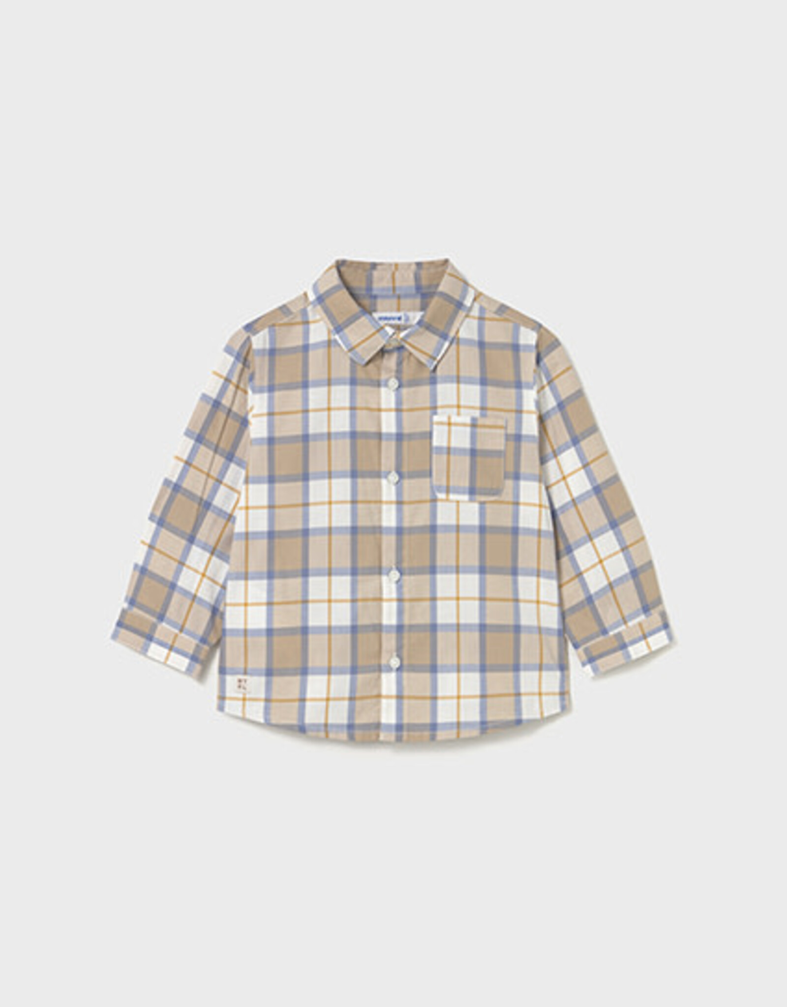 Mayoral Cereal Tan Checked Shirt