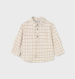 Mayoral Mustard Checked Viscose Shirt