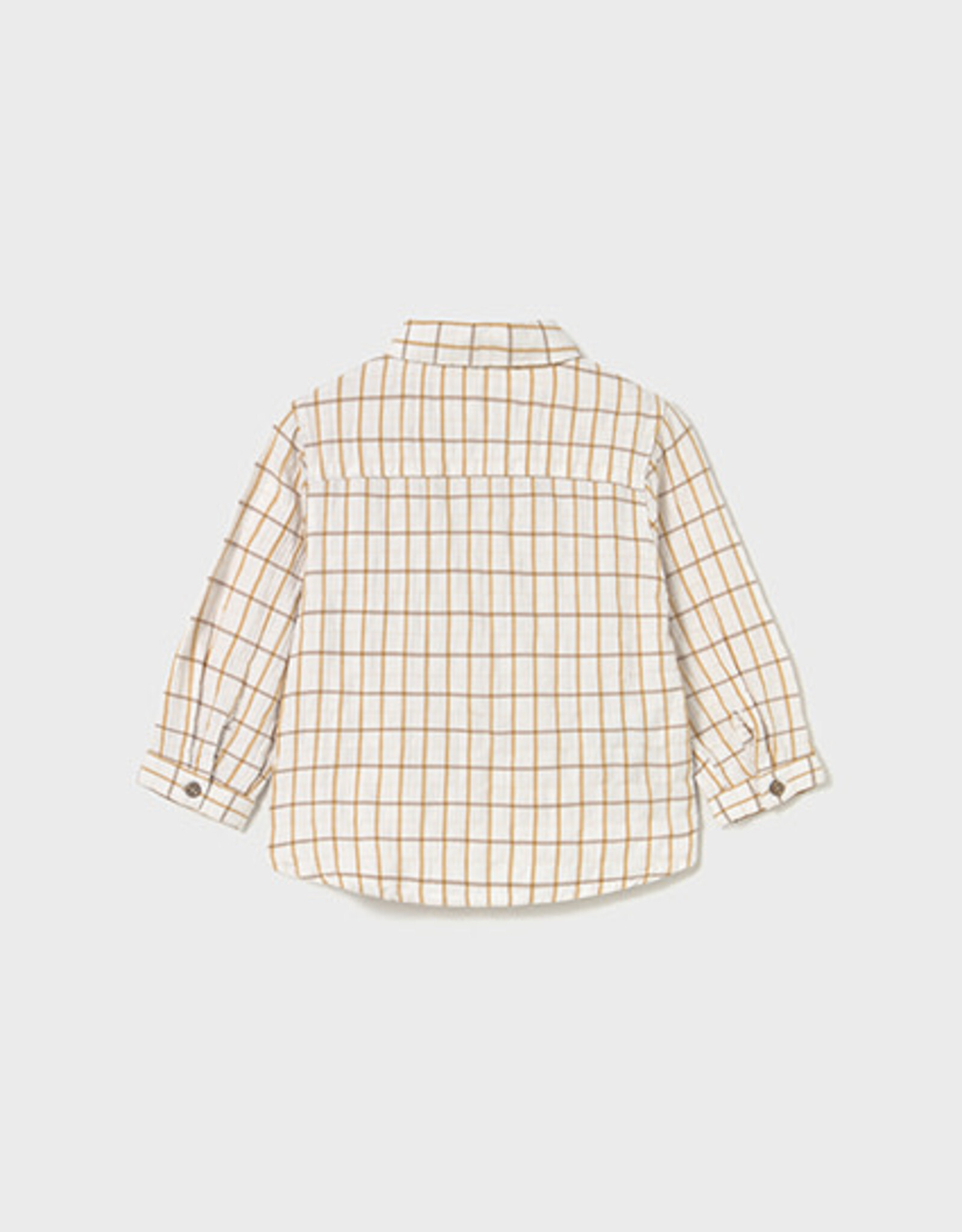 Mayoral Mustard Checked Viscose Shirt