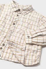 Mayoral Mustard Checked Viscose Shirt
