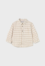 Mayoral Mustard Checked Viscose Shirt