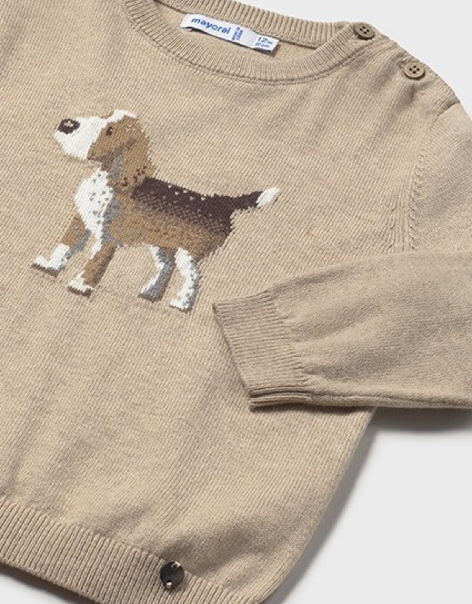Mayoral Bright Beige Puppy Jumper