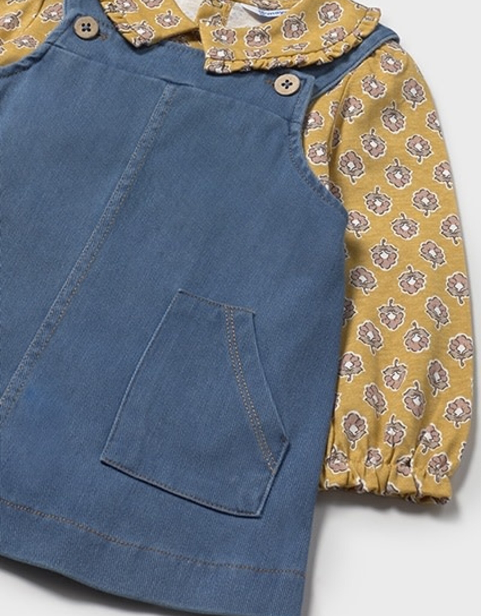 Mayoral Medium Demin Dungaree Skirt Set