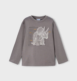 Mayoral Grey Dino Glow Shirt
