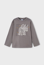 Mayoral Grey Dino Glow Shirt