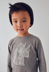 Mayoral Grey Dino Glow Shirt
