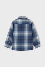 Mayoral Navy Long Checked Shirt