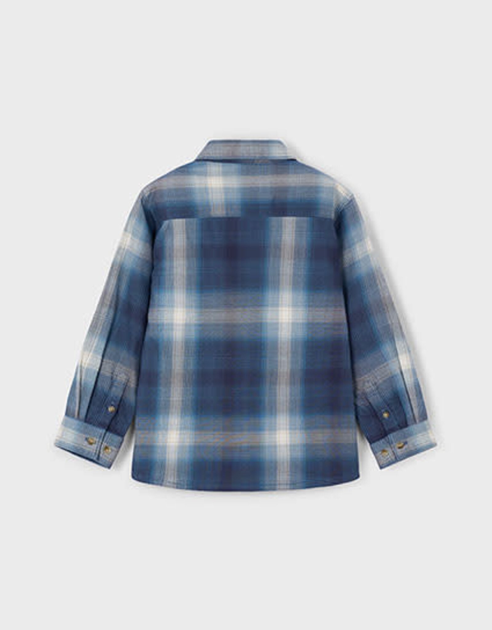 Mayoral Navy Long Checked Shirt