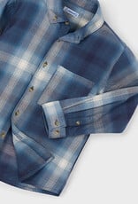 Mayoral Navy Long Checked Shirt