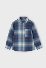 Mayoral Navy Long Checked Shirt