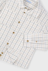 Mayoral Cream Long Checked Shirt