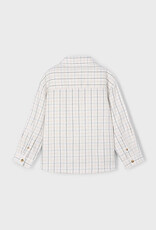 Mayoral Cream Long Checked Shirt