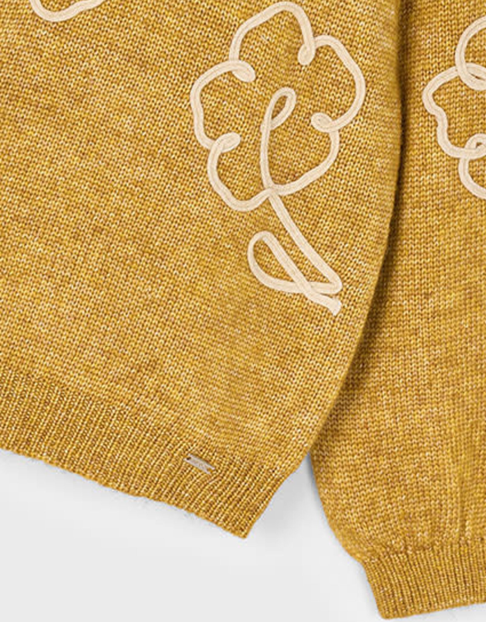 Mayoral Mustard Flower Applique Jersey