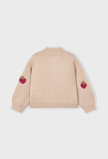 Mayoral Sesame Strawberry Knit Cardigan