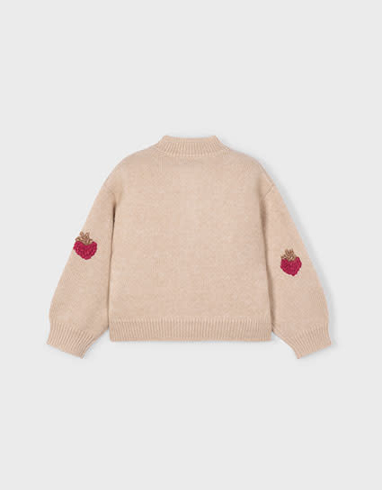 Mayoral Sesame Strawberry Knit Cardigan