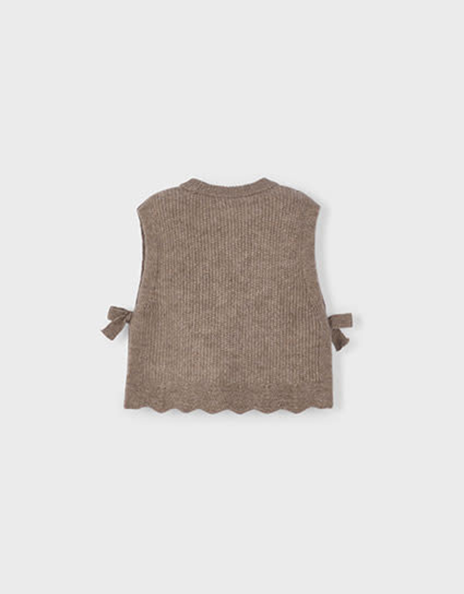 Mayoral Brown Knitting Girls Vest