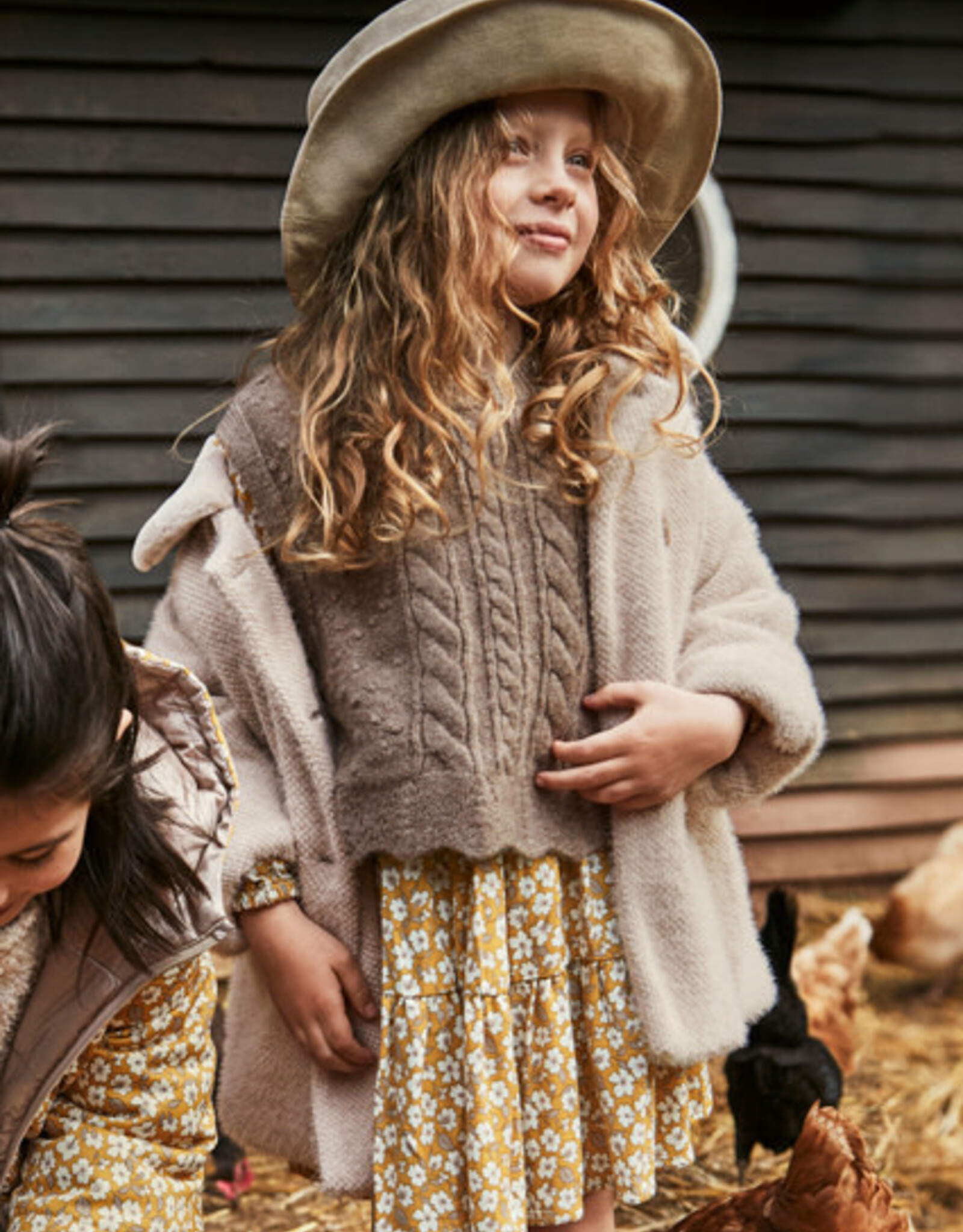 Mayoral Brown Knitting Girls Vest