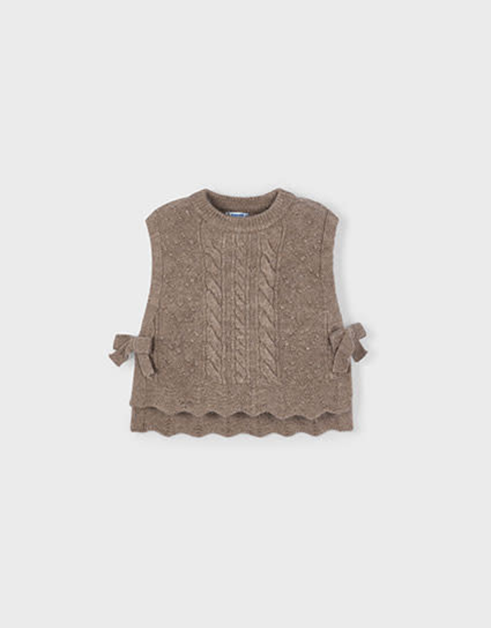 Mayoral Brown Knitting Girls Vest