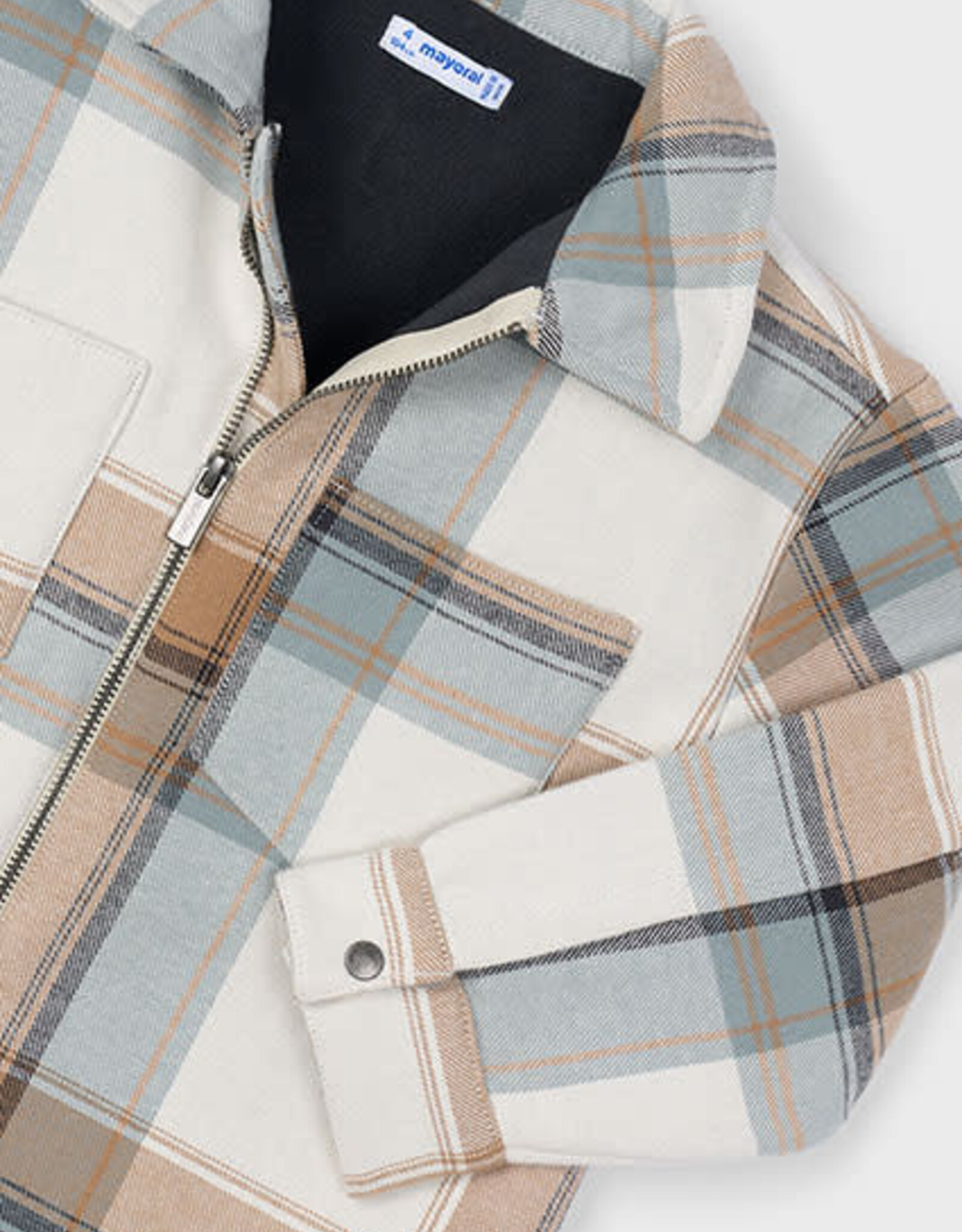 Mayoral Caramel Check Jacket