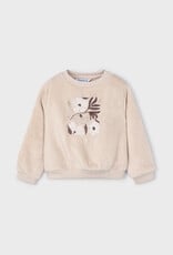 Mayoral Sand Fur Flower Pullover