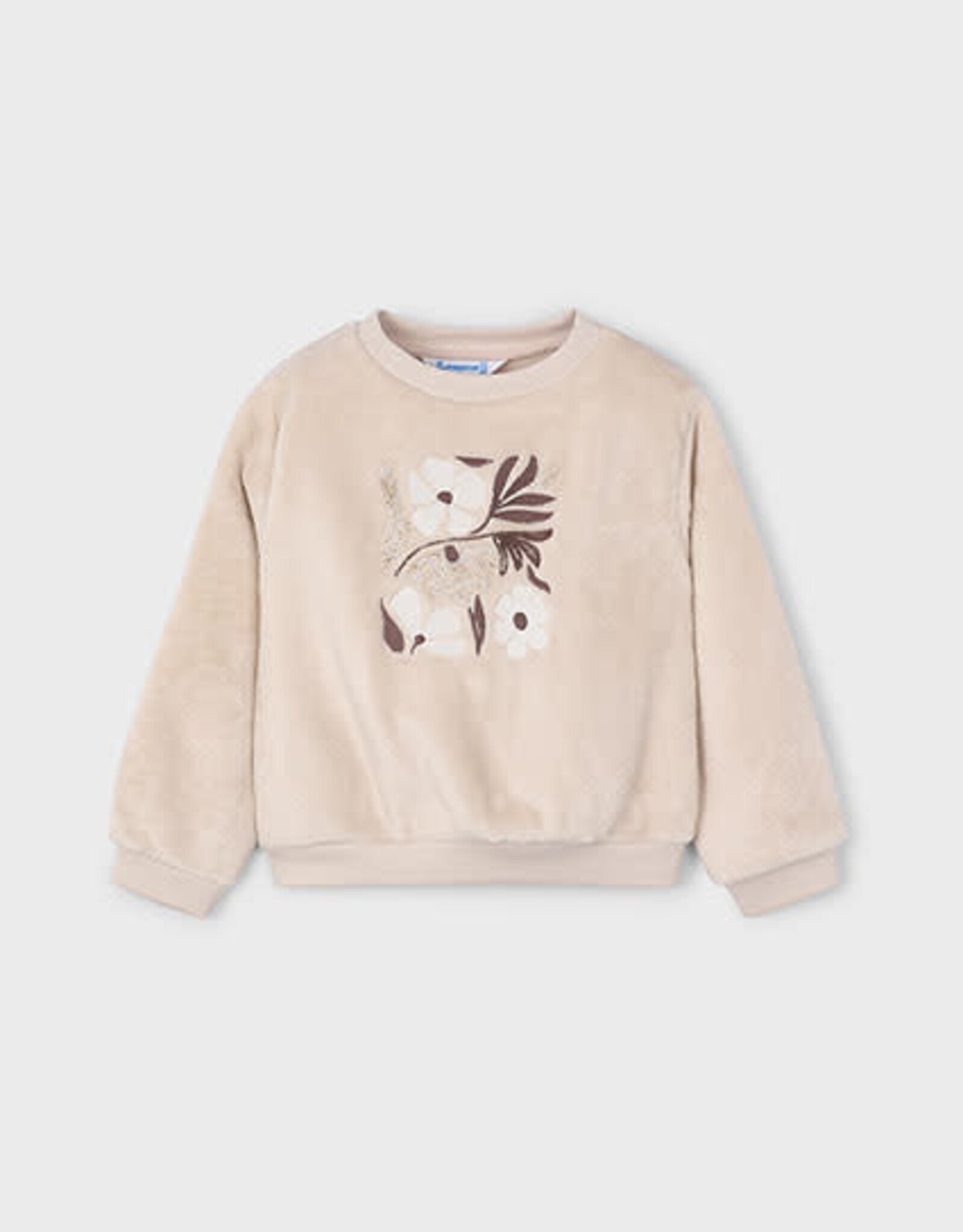 Mayoral Sand Fur Flower Pullover
