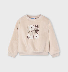 Mayoral Sand Fur Flower Pullover