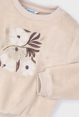 Mayoral Sand Fur Flower Pullover