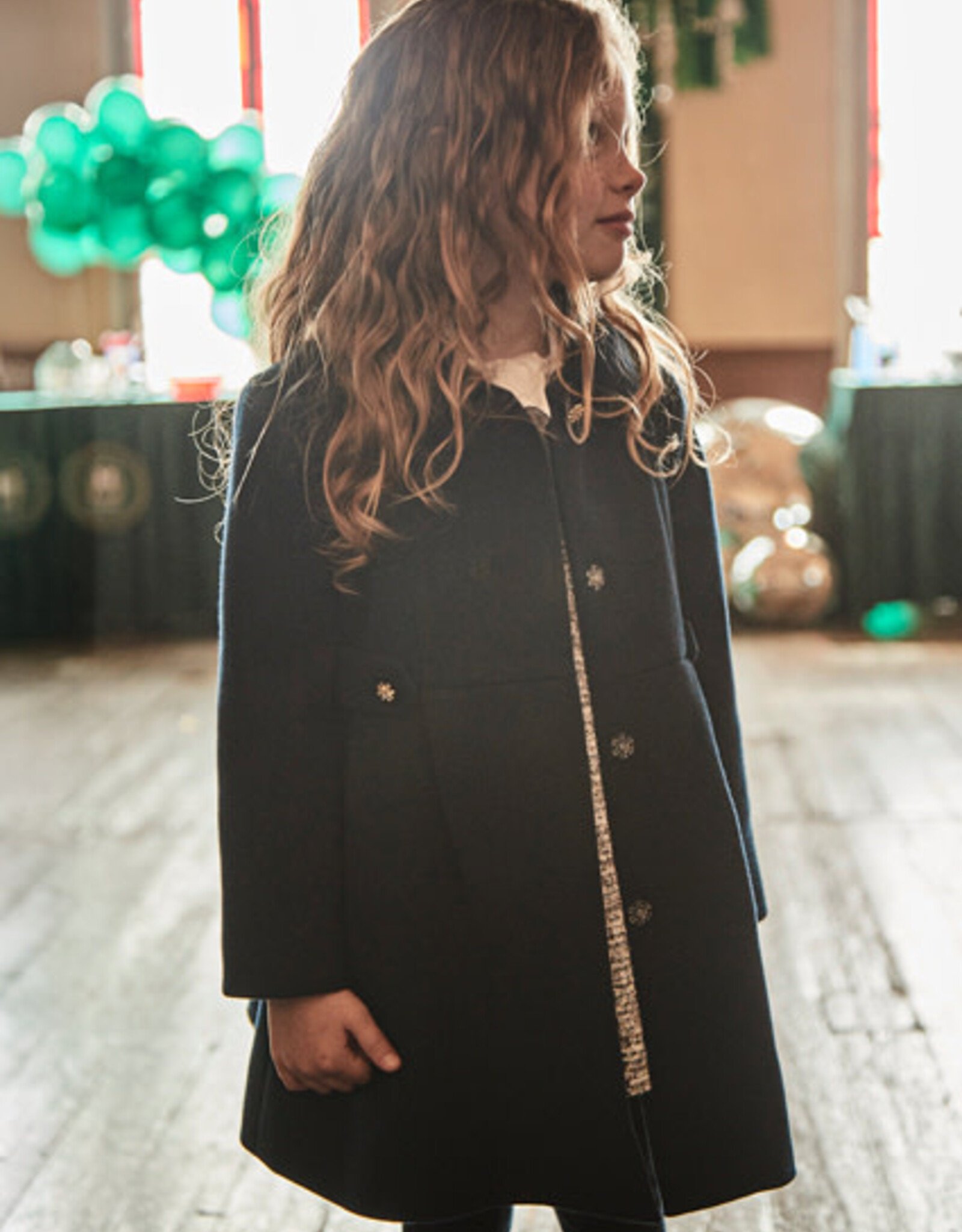 Mayoral Navy Woolen Girls Coat