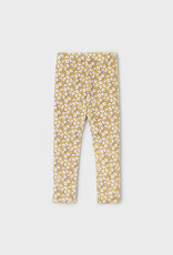 Mayoral Mustard Velvet Floral Leggings