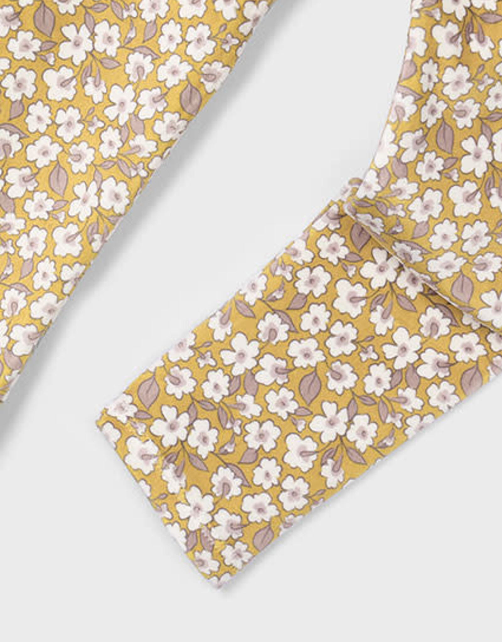 Mayoral Mustard Velvet Floral Leggings