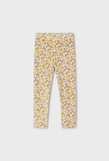 Mayoral Mustard Velvet Floral Leggings