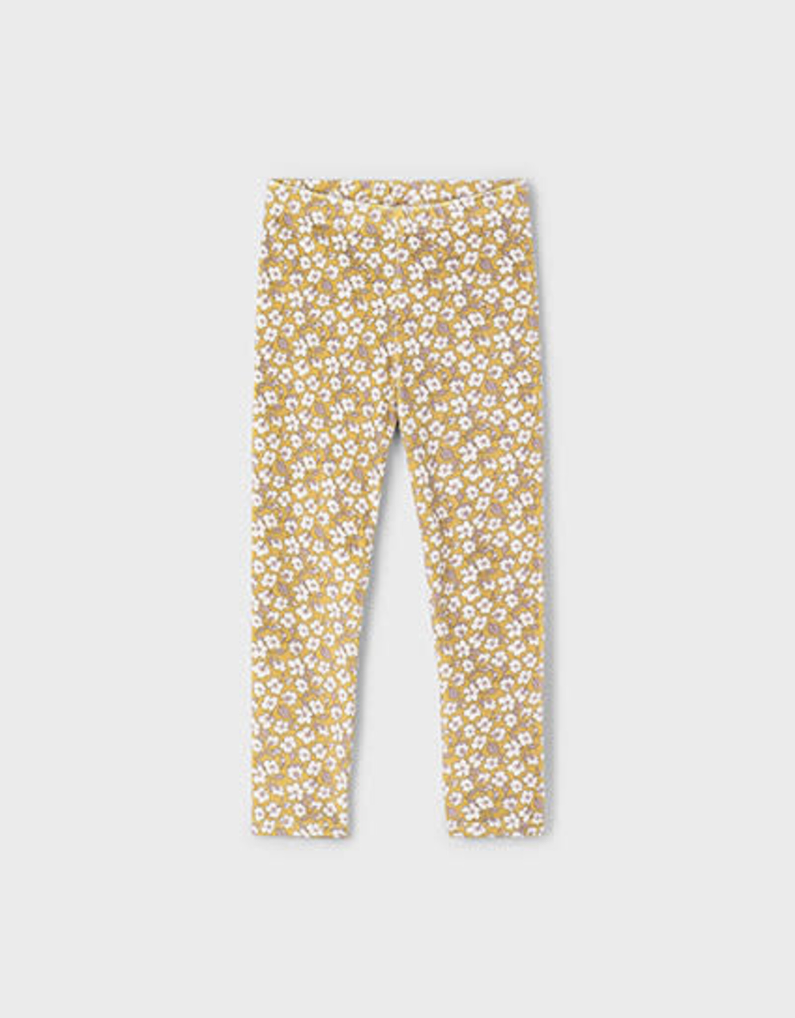 Mayoral Mustard Velvet Floral Leggings