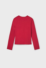 Mayoral Red Long Sleeve Ribbed Shirt