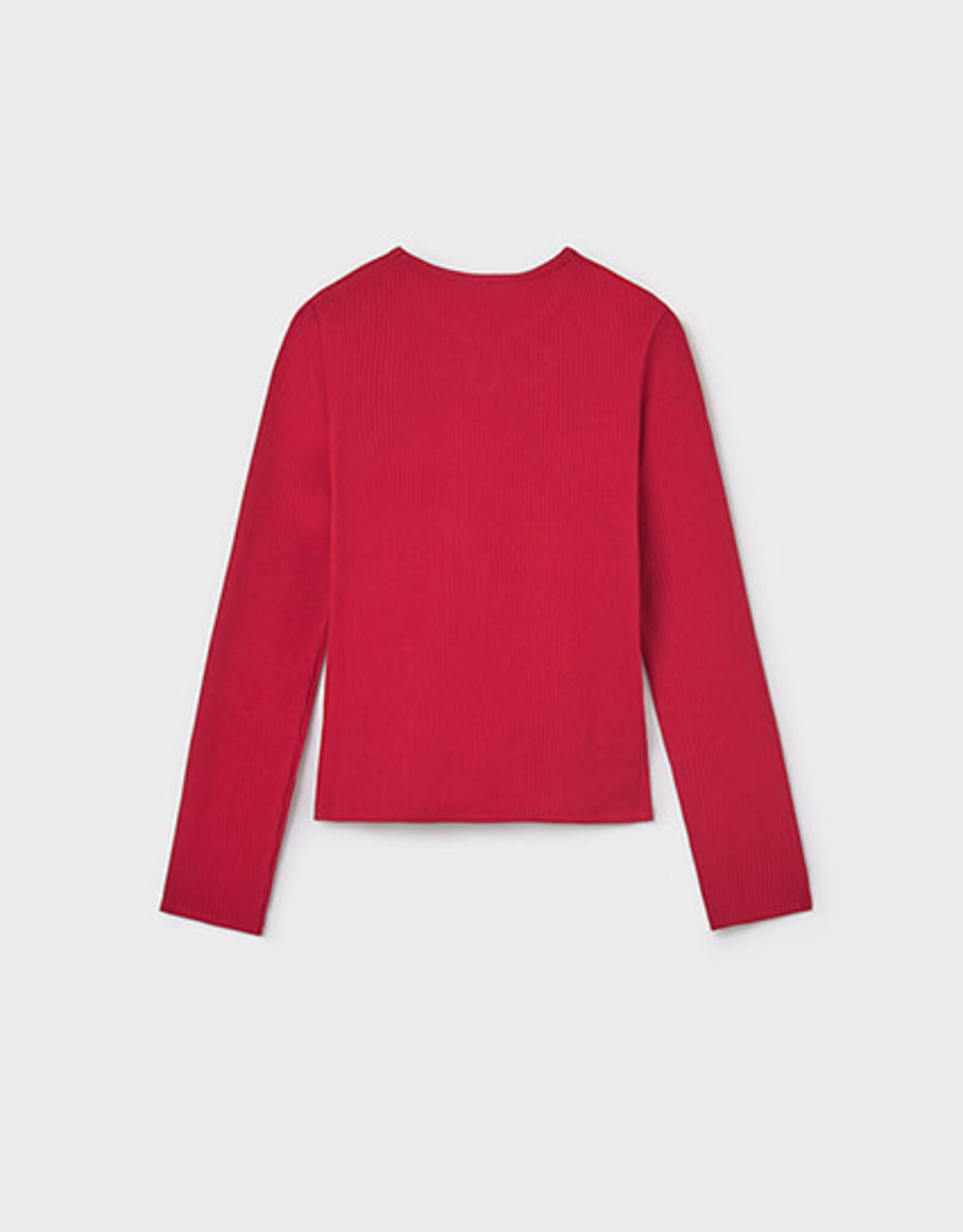 Mayoral Red Long Sleeve Ribbed Shirt
